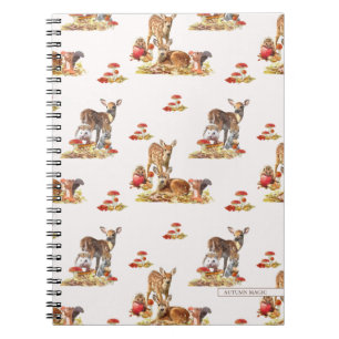 Carnet Belle Forêt Animale Automne Motif Art