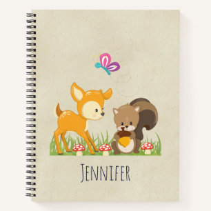 Carnet Belle forêt Animaux Caricature Whimsical