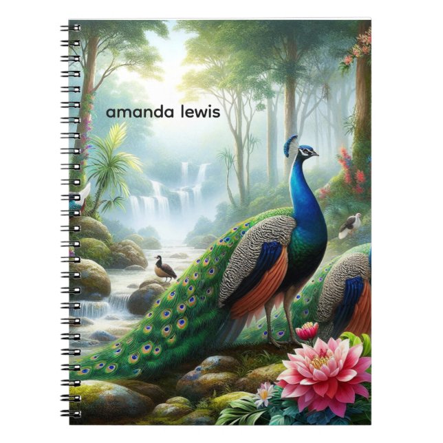 Carnet Belle forêt tropicale avec personnalisation de pao (Devant)