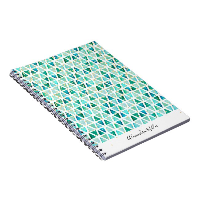 Carnet Belle Gemstone Gold Faux Foil Confetti Nom (Côté Droit)