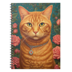 Carnet Belle Ginger Cat et Fleurs