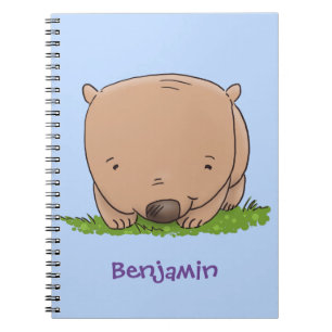Carnet Belle illustration de dessin animé de bébé wombat