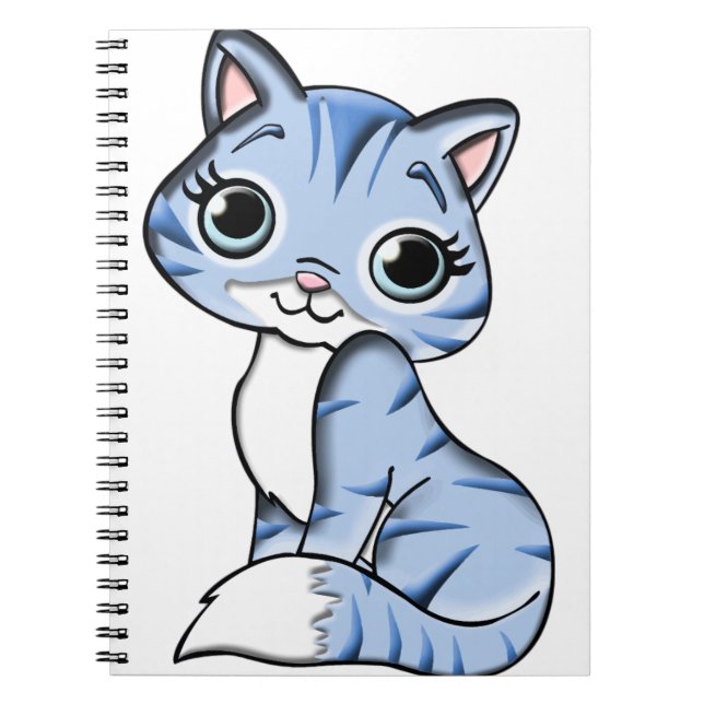 Carnet Belle Kitty Bleue (Devant)