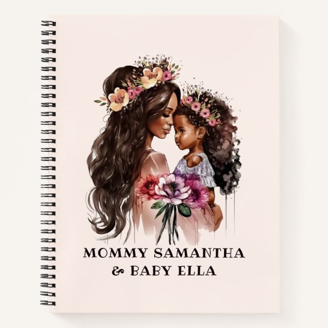 Carnet Belle maman et fille noire (Devant)