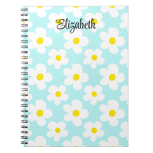 Carnet Belle marguerite rétro daisies girly journalisatio