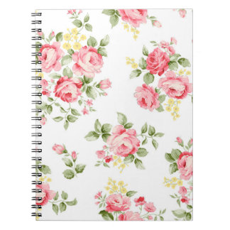 Carnet Belle motif de fleur rose, petite bouqu fleurie