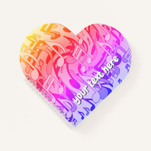 Carnet Belle musique Joyeuses couleurs vives notes musica