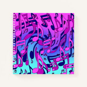 Carnet Belle Musique Notes musicales Animées Upbeat Artsy