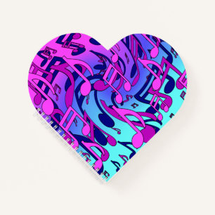 Carnet Belle Musique Notes musicales Animées Upbeat Artsy