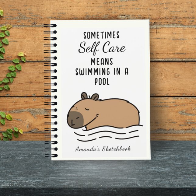 Carnet Belle natation Capybara Self Care (Créateur téléchargé)