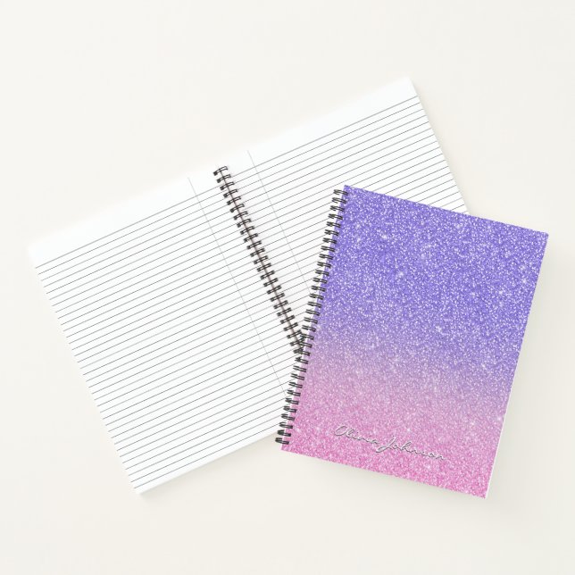 Carnet Belle Parties scintillant rose violet Ombre (Intérieur)