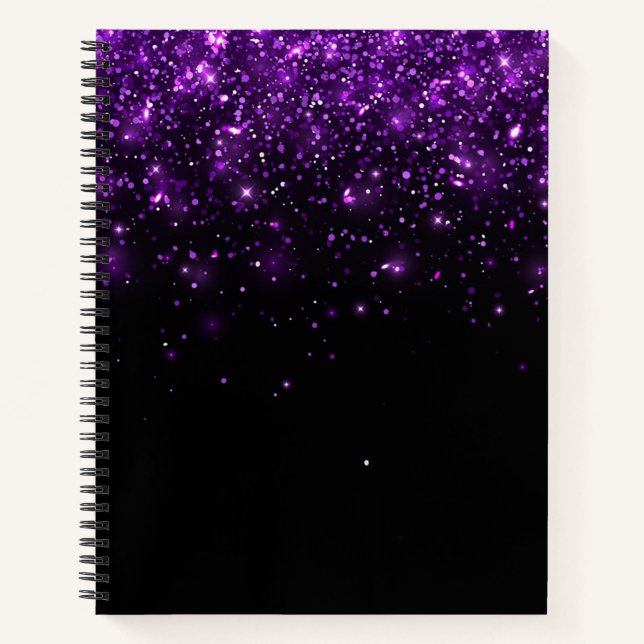 Carnet Belle Parties scintillant violette (Devant)