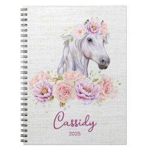 Carnet Belle Pony Floral do-it-yourself Nom