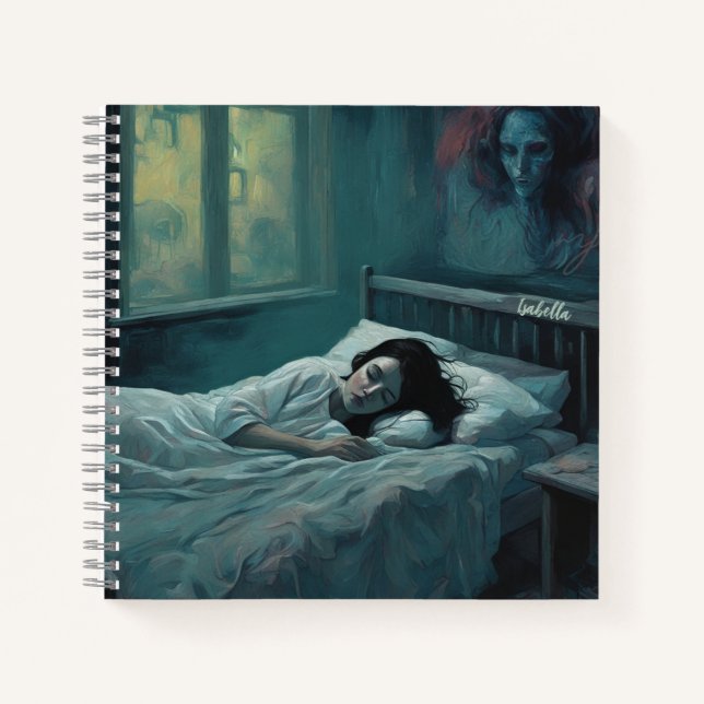 Carnet Belle Rêve de fille endormie (Devant)