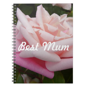 Carnet Belle rose rose rose Meilleure fleur maman design
