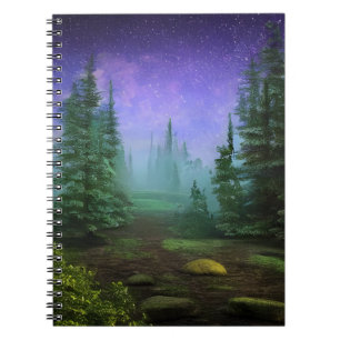 Carnet Belle scène de nature au clair de lune