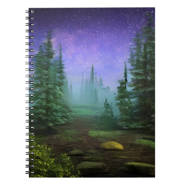 Carnet Belle scène de nature au clair de lune (Devant)