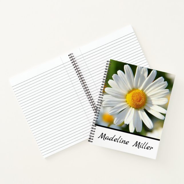 Carnet Belle Shasta Daisy | Floral personnalisé (Intérieur)