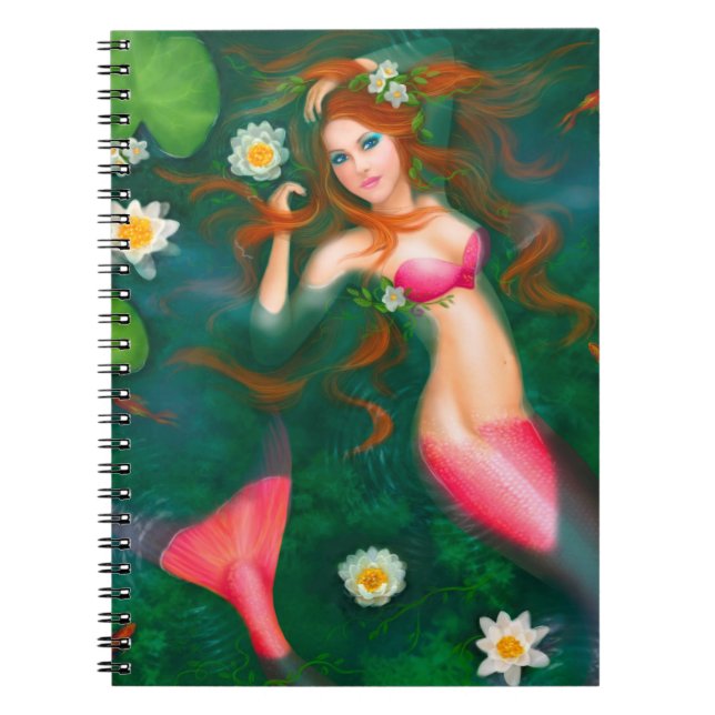 Carnet Belle sirène Imaginaire dans l'eau (Devant)