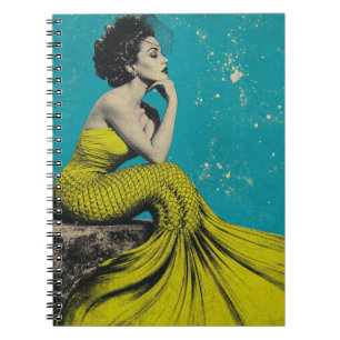 Carnet Belle Sirène Rétro au Citron Vert