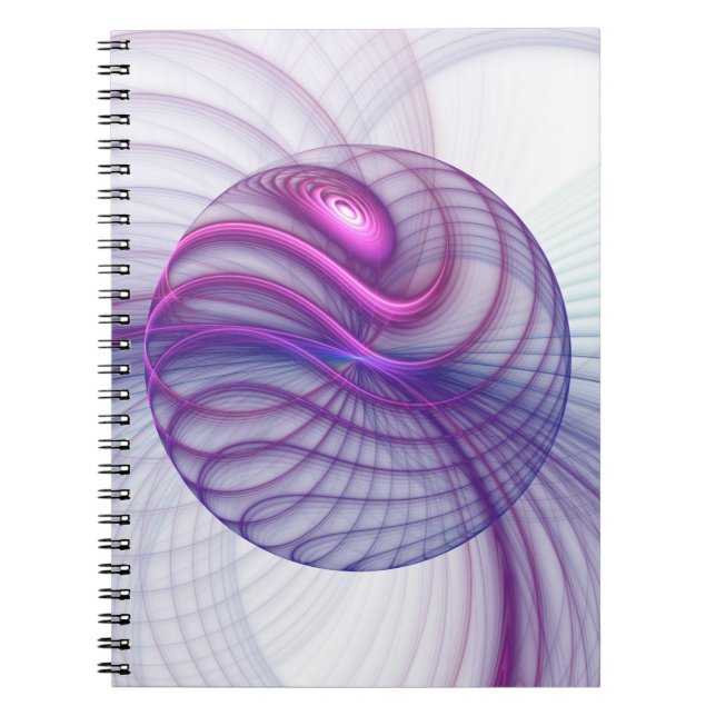 Carnet Belle Swing Moderne Art Fractal Abstrait Rose (Devant)