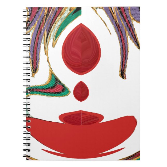 Carnet Belles couleurs rouge, blanc, violet, vert texture (Devant)