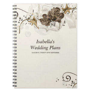Carnet Belles fleurs Brown