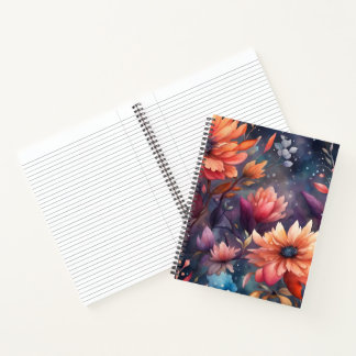 Carnet Belles fleurs d'aquarelle