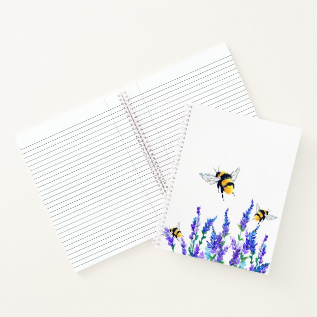 Carnet Belles fleurs de printemps et les abeilles volent  (Intérieur)