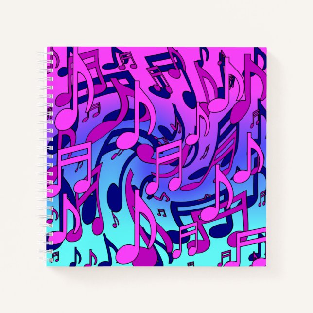 Carnet Belles notes de musique Musique animée Artsy (Devant)