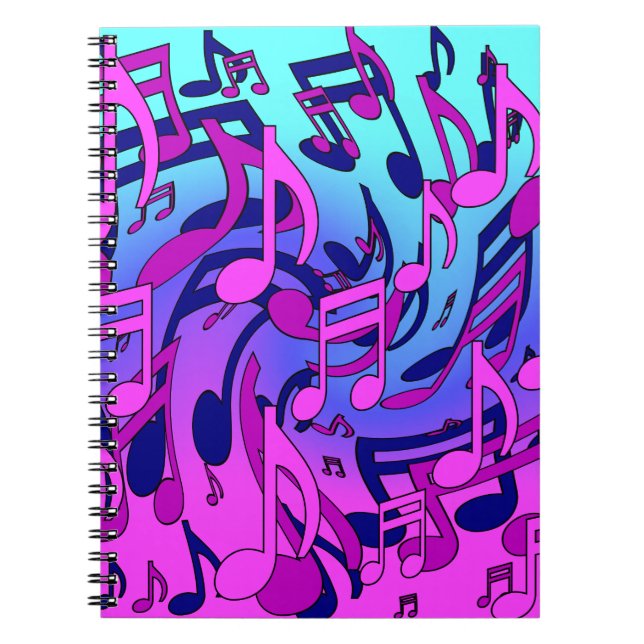 Carnet Belles notes de musique Musique animée Artsy (Devant)
