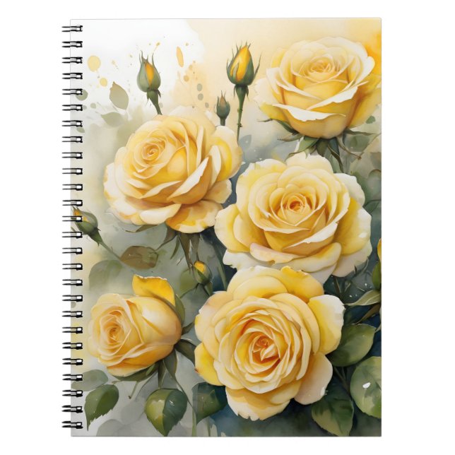 Carnet Belles Roses Jaunes (Devant)