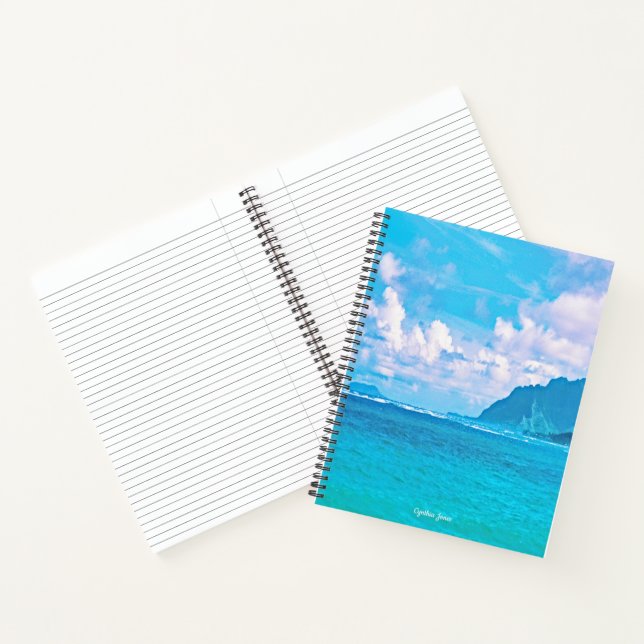 Carnet Belles vagues turquoise de l'océan (Intérieur)