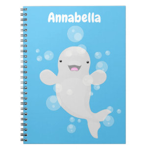 Carnet Béluga mignon bulles dessin de dessin animé