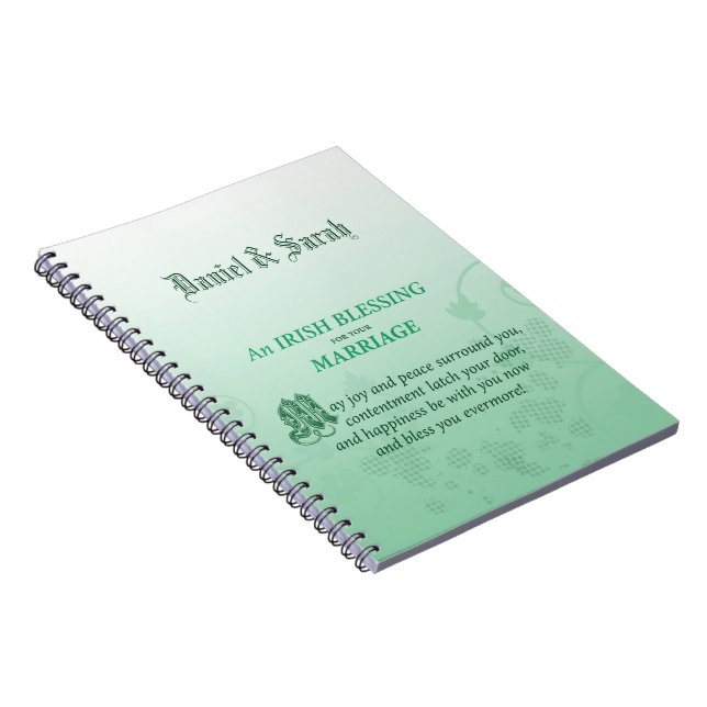 Carnet Bénédiction de félicitations de mariage irlandais (Côté Droit)