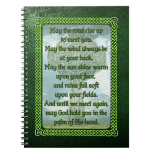Carnet Bénédiction irlandaise verte