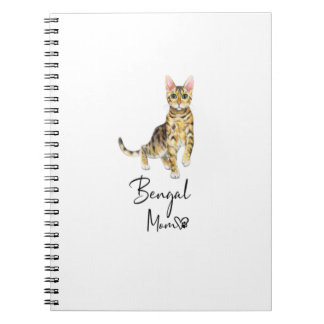 Carnet Bengale Maman mignonne Chat Mère Kitten Girl Cadea