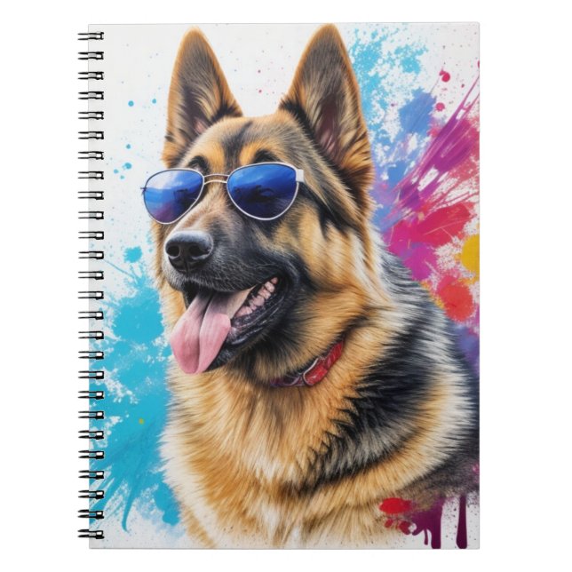 Carnet Berger Allemand cool Portant des lunettes de solei (Devant)