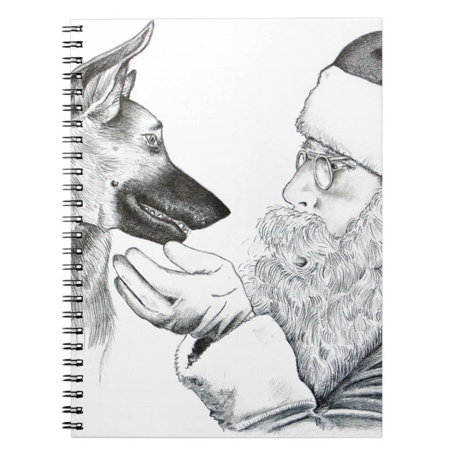 Carnet Berger allemand et Père Noël (Devant)