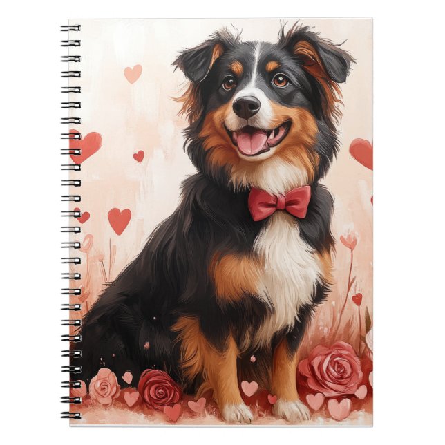 Carnet Berger Australien avec des Roses - Saint-Valentin  (Devant)