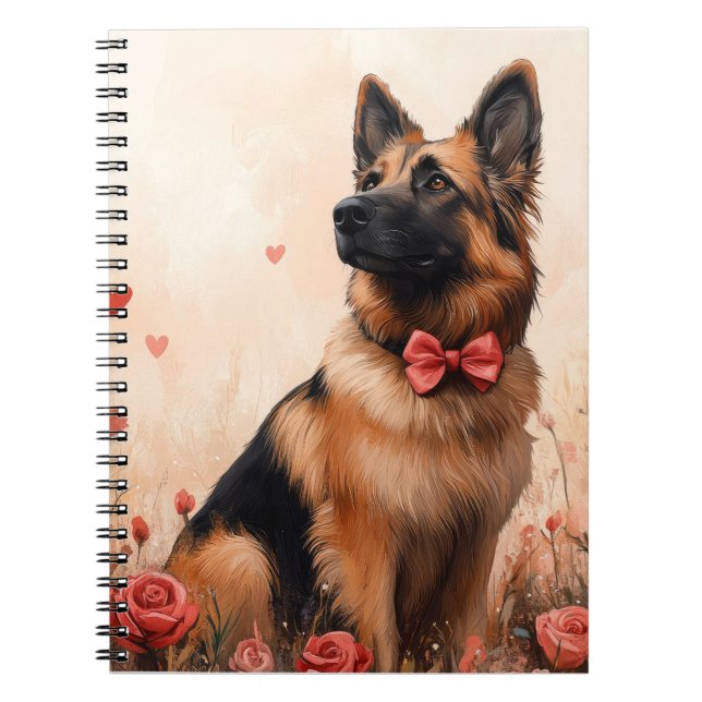 Carnet Berger belge avec des roses - Saint-Valentin (Devant)