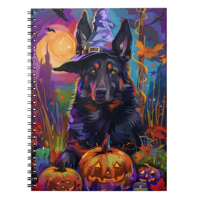 Carnet Berger Belge effrayant Halloween Sorcière Citrouil (Devant)