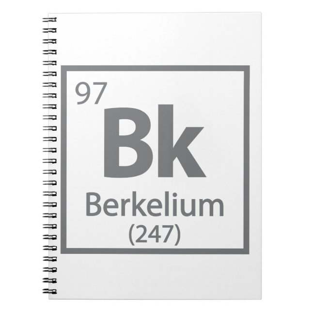 Carnet Berkelium - Berkeley Science - Tableau périodique (Devant)