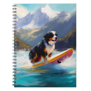 Carnet Bernese Mountain Beach Surf Paining