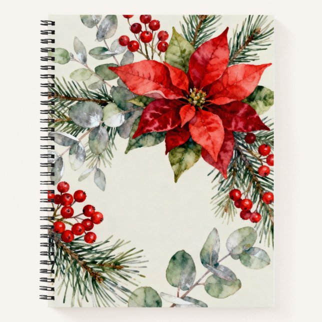 Carnet Berries Watercolor Floral Notebook (Devant)