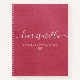 Carnet Berry Pink Élégant Cher souvenir fille