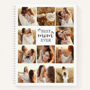 Carnet Best Mom Ever Moderne Typographie Photo Collage Ca