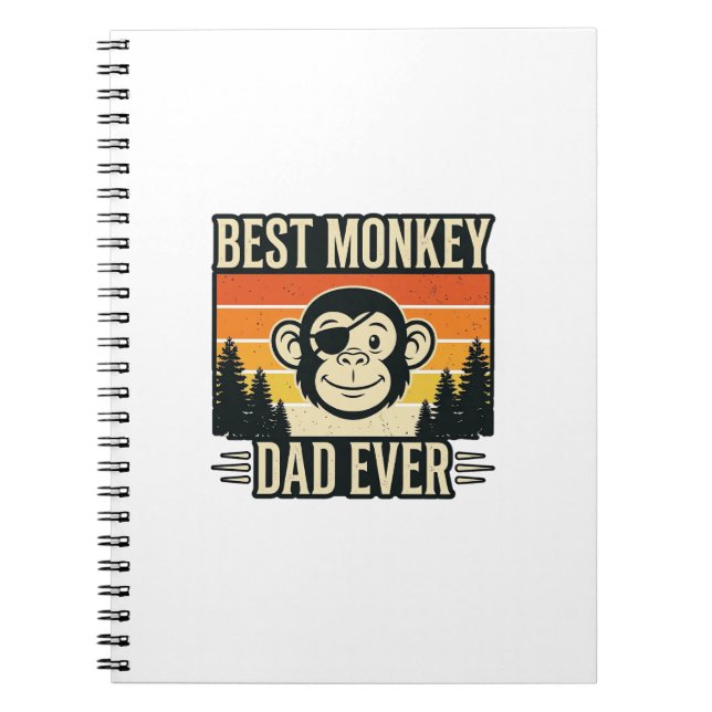 Carnet Best Monkey Dad Ever Vintage Monkey Father Shirt_1 (Devant)