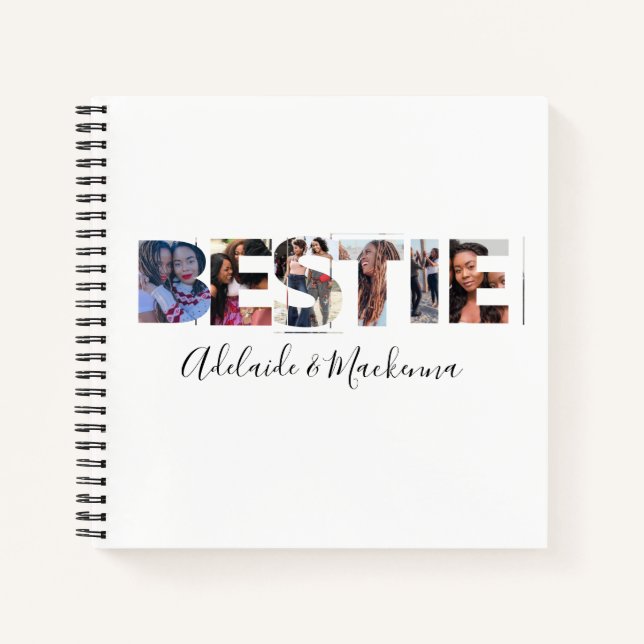 Carnet Bestie personnalisée BFF Best Friends Photo Collag (Devant)