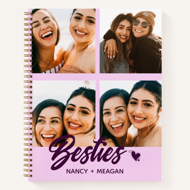 Carnet Bestie personnalisée pour toujours Photo Collage S (Devant)